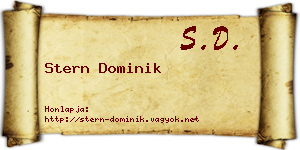 Stern Dominik névjegykártya